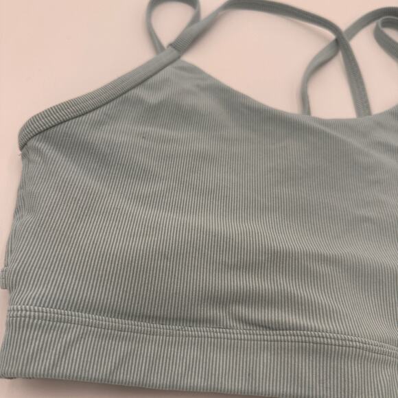 Glyder Blue Striped Strappy Sports Bra Size Medium - Picture 5 of 5